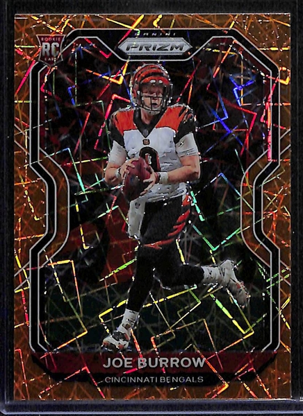 2020 Prizm Joe Burrow Orange Lazer Prizm Rookie 